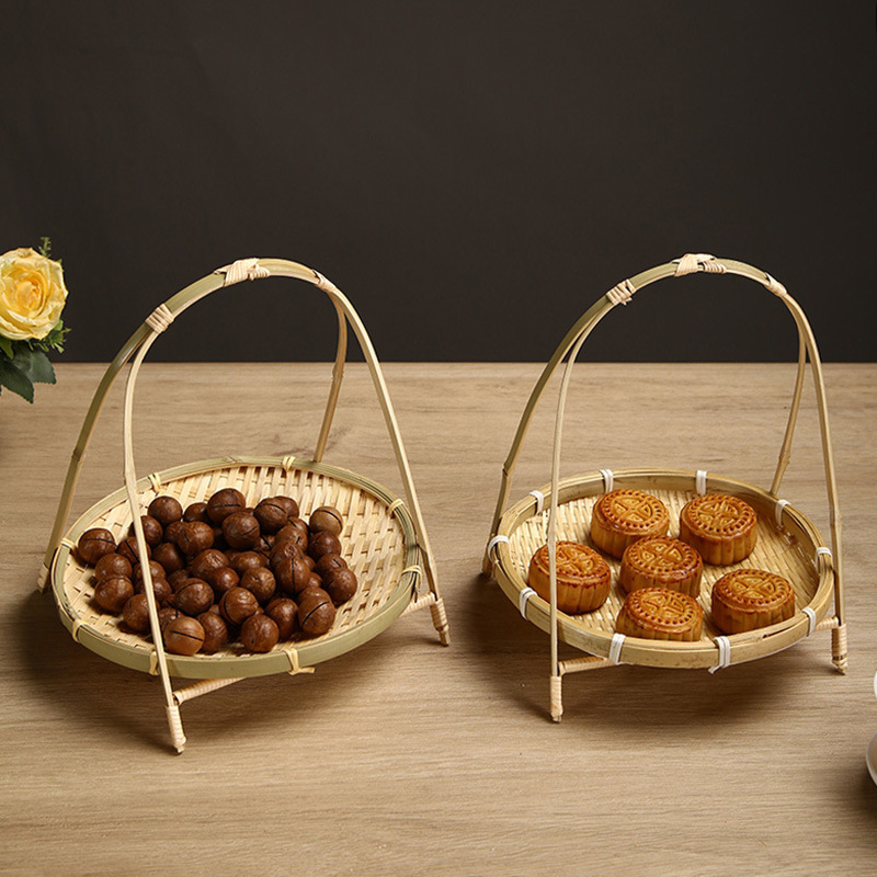 Organize and Display with Elegance: Our Handwoven Multi-tier Bamboo Stand – Perfect for Any Family Gathering!