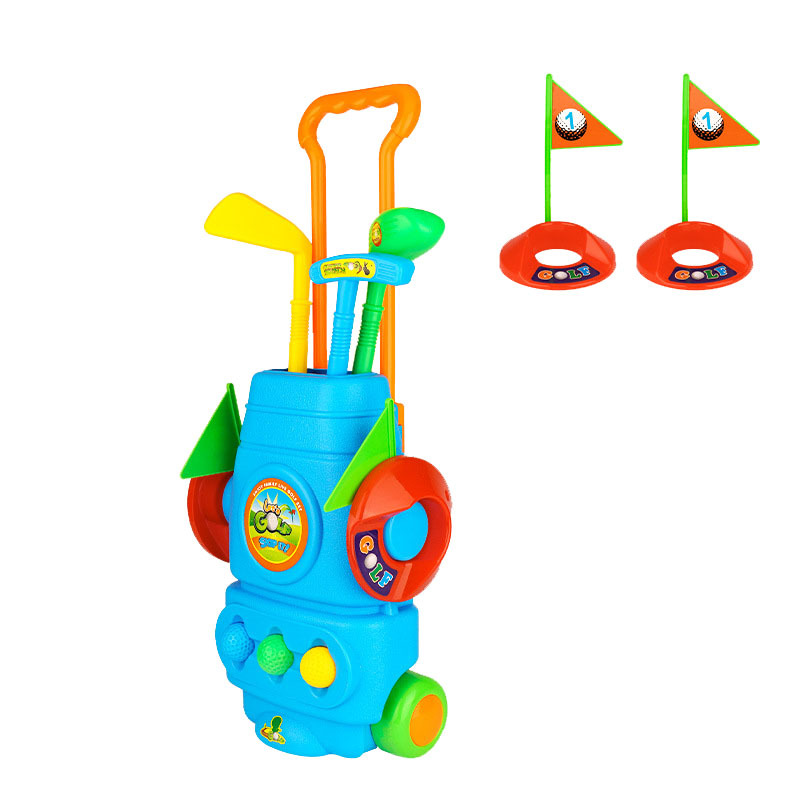 Children's Golf Clubs Parent-Child Outdoor Sports Game Set for Kindergarten Interactive Physical Education Boys' Ball Toy