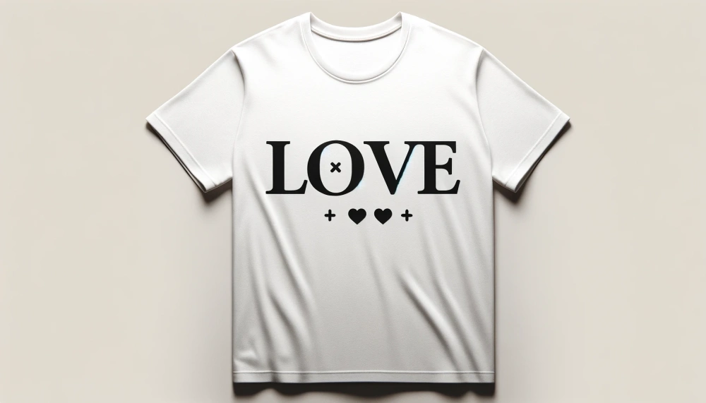 "Love" T-Shirt - High-Quality Cotton with Digital Printing, Express Your Affection