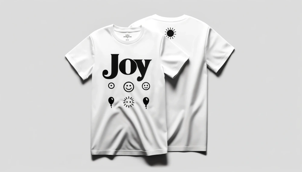 "Joy" Inspirational T-Shirt - Customizable Cotton with Digital Printing, Spread Positivity