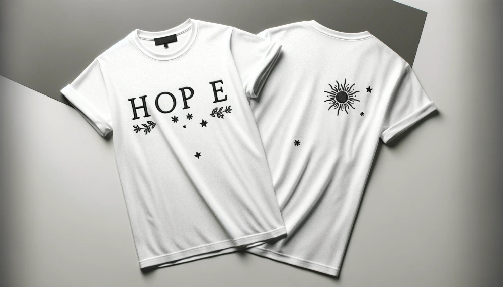 "Hope" T-Shirt - High-Quality Cotton with Embroidery, Spread Hope