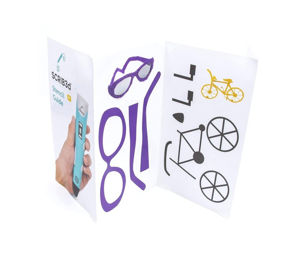 High-Precision 3D Printing Pen - Includes PLA Filament, Stencil Book, and Charger