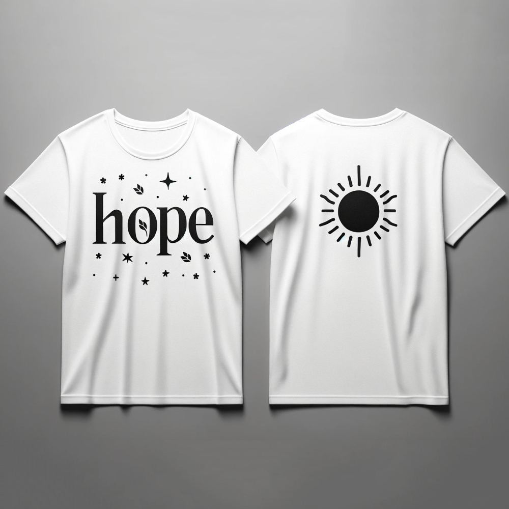"Hope" T-Shirt - High-Quality Cotton with Digital Printing, Spread Hope