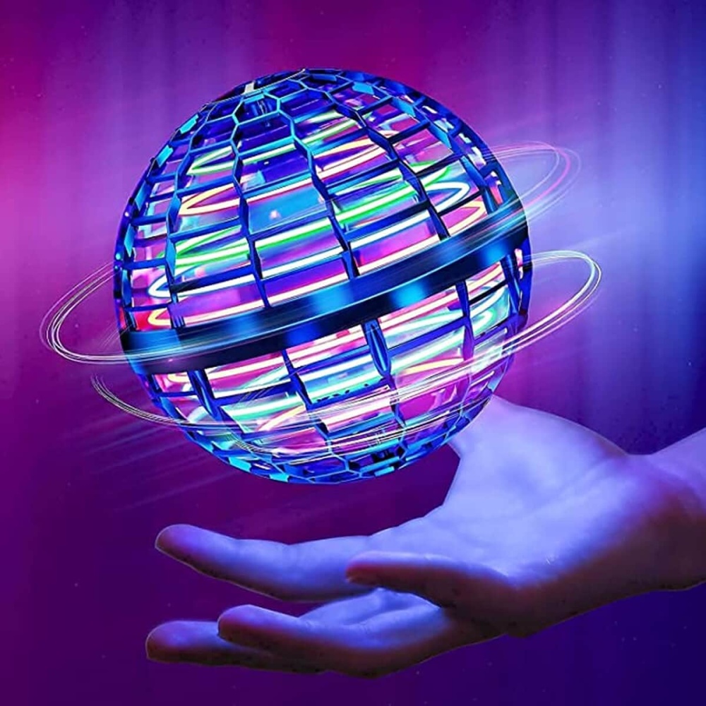 Red Flying Ball with Controller, Flying Spinner Toys For Children, Boomerang Ball For Kids, USB Rechargeable Built-in RGB Lights 360°Rotating Magic Controller