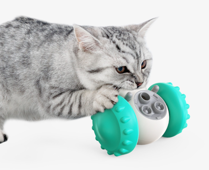 Multifunctional Pet Feeding Balance Car - Interactive Slow Food Toy for Cats and Dogs