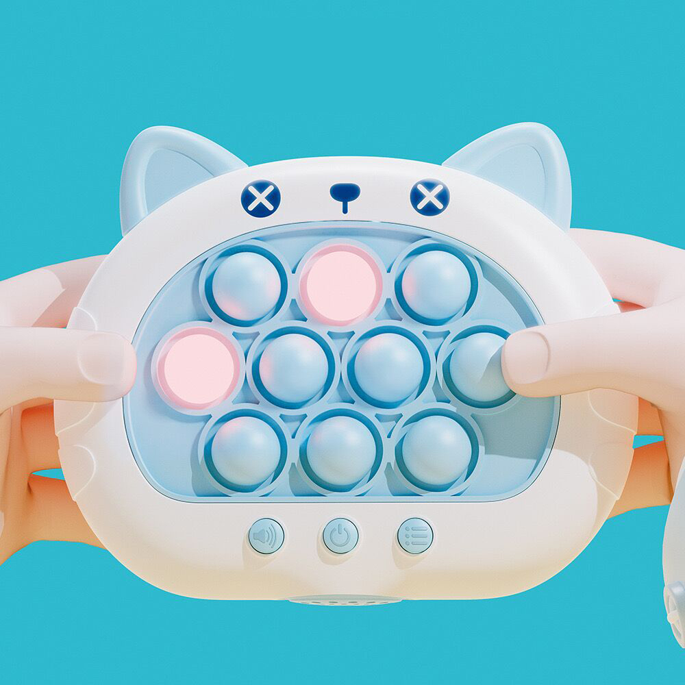 Quick Push Game Console - 4 Modes, Fun Game for Reaction & Concentration