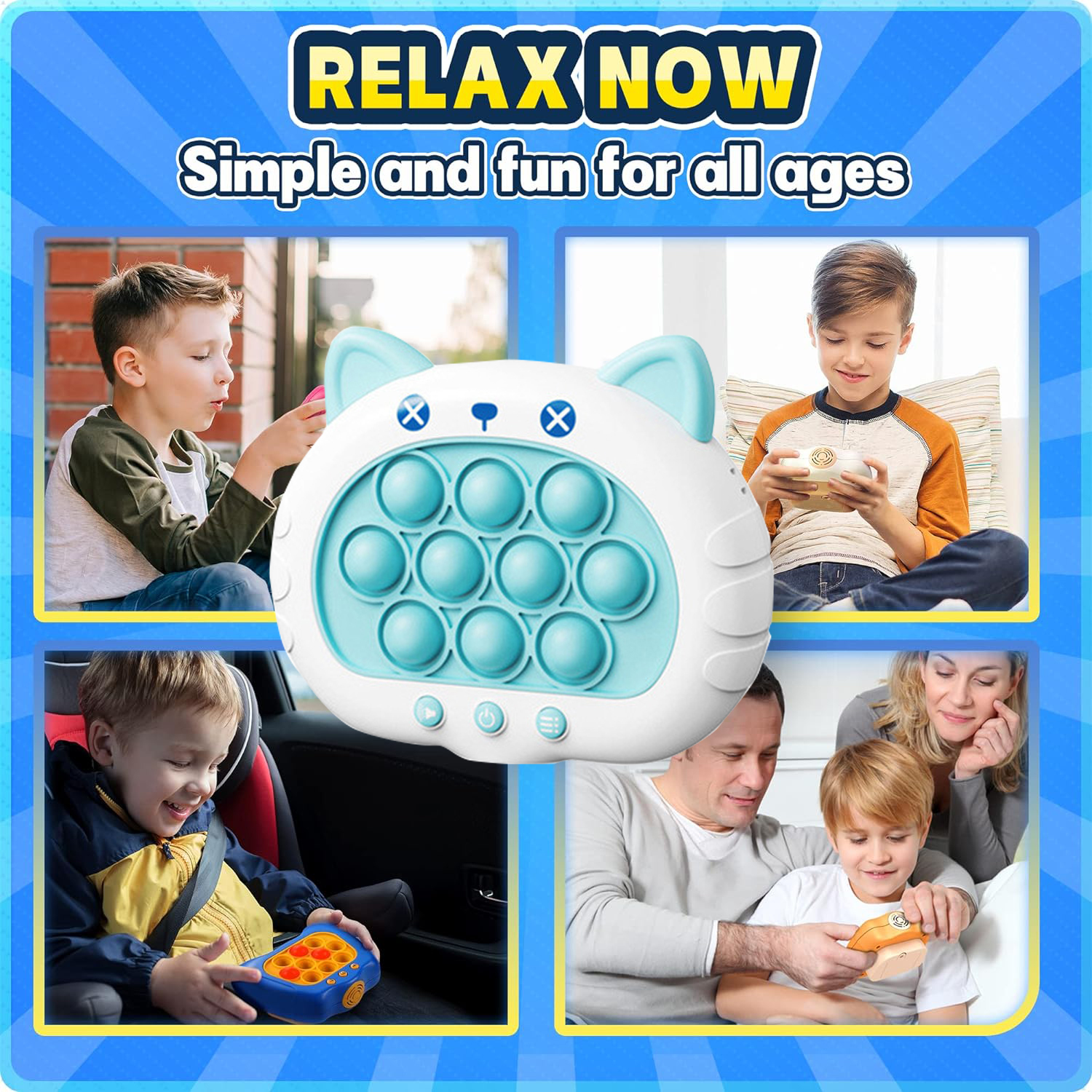 Quick Push Game Console - 4 Modes, Fun Game for Reaction & Concentration