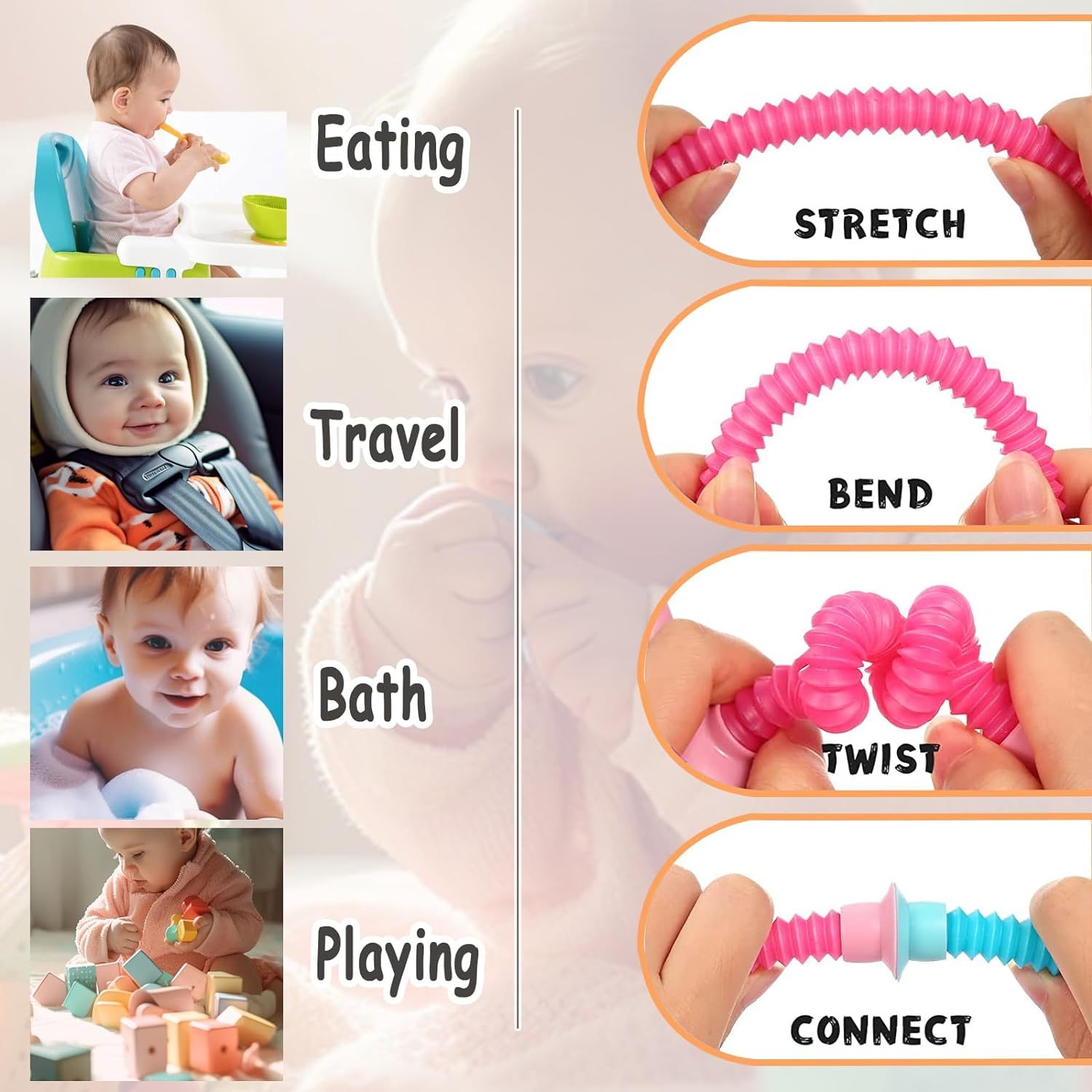 Suction Cup Giraffe Telescopic Toy - Educational Fun for Kids