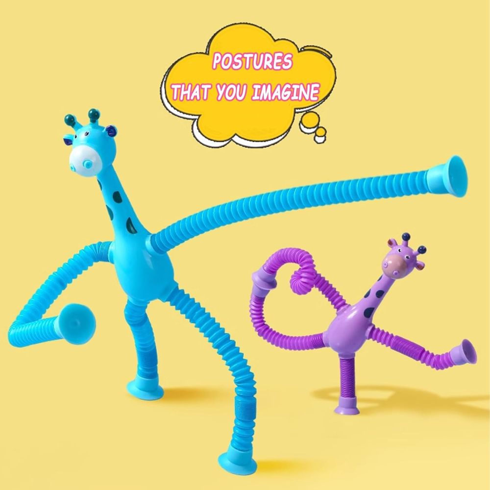 Suction Cup Giraffe Telescopic Toy - Educational Fun for Kids