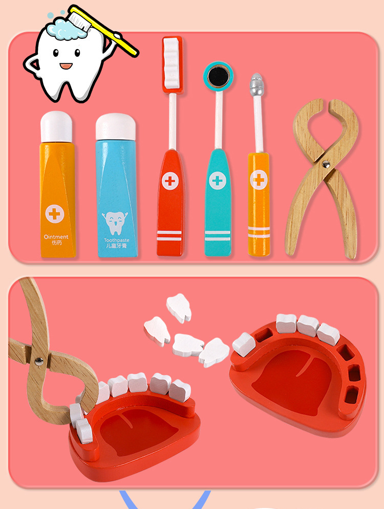 Wooden Medical Kit Toy Set for Kids - Creative & Educational Play