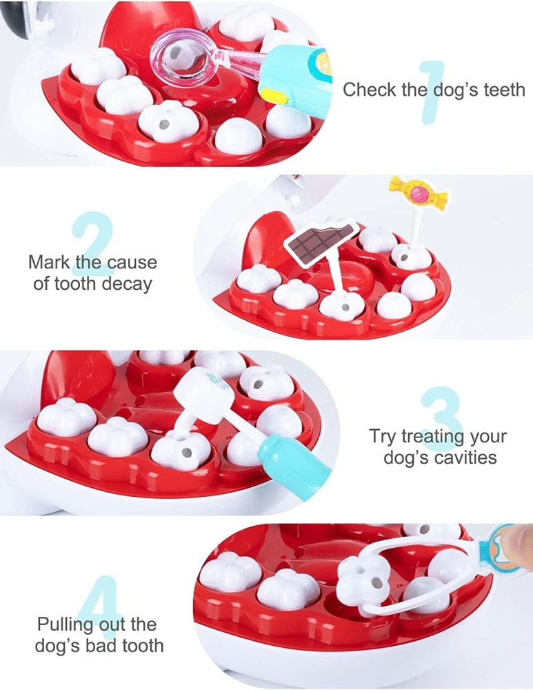 Pretend Play Doctor Toy - Dog Tooth Extraction Simulation for Kids