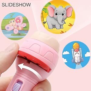 Cartoon Projection Children's Flashlight - Fun & Educational Bedtime Toy