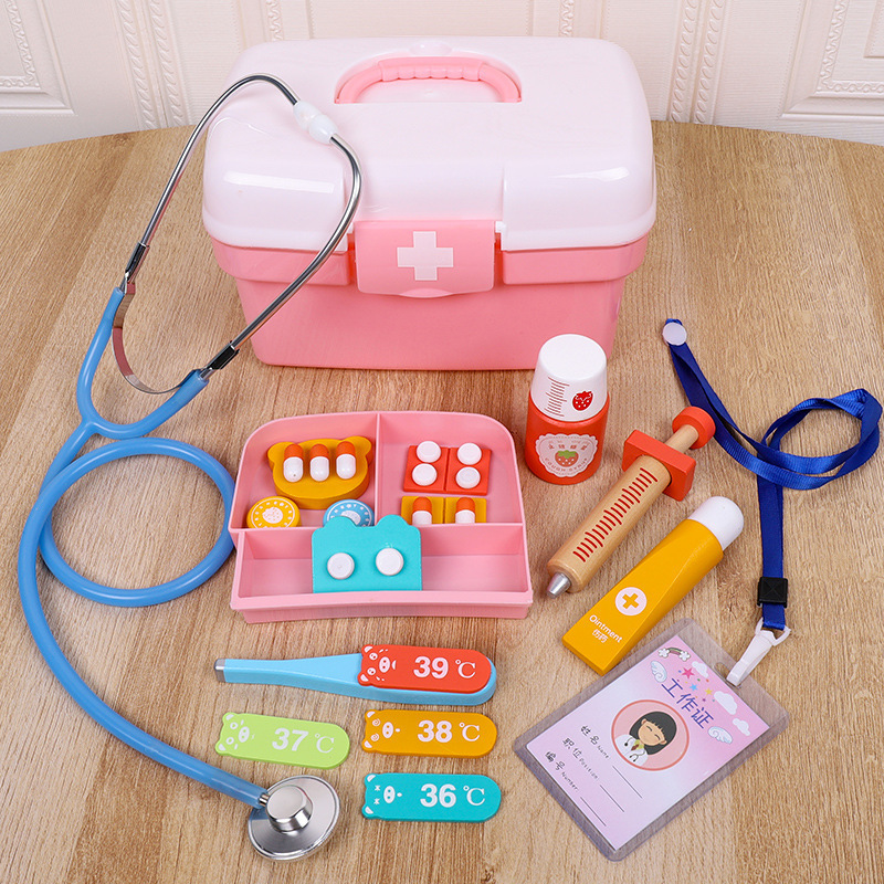 Wooden Medical Kit Toy Set for Kids - Creative & Educational Play