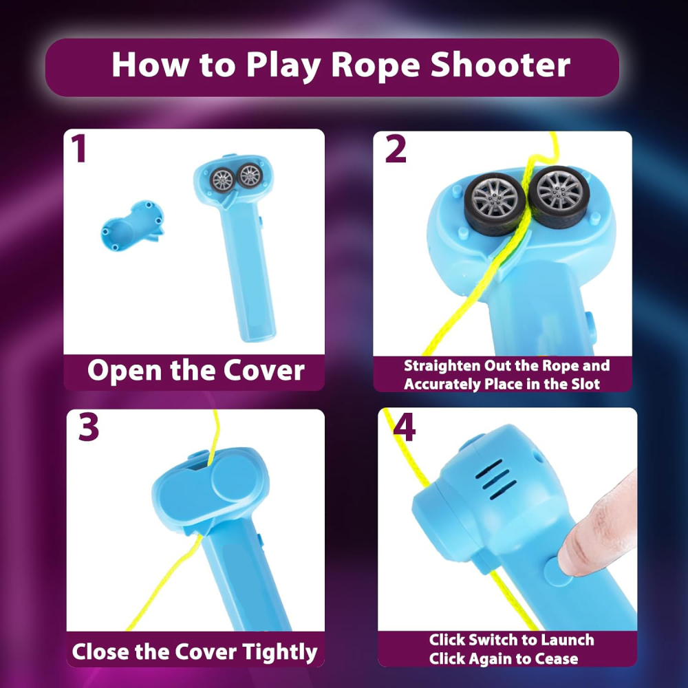 Glow in The Dark Rope Launcher Propeller - Fun Lasso Pressure Reducer