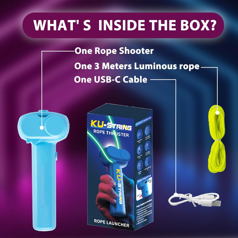 Glow in The Dark Rope Launcher Propeller - Fun Lasso Pressure Reducer