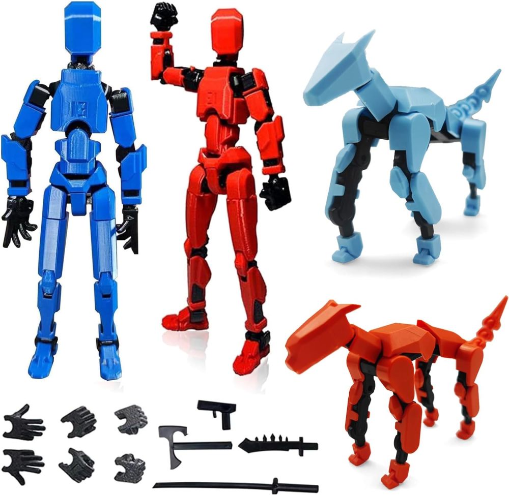 T13 Robot Action Figure - 3D Printed Multi-Jointed Movable Action Figure