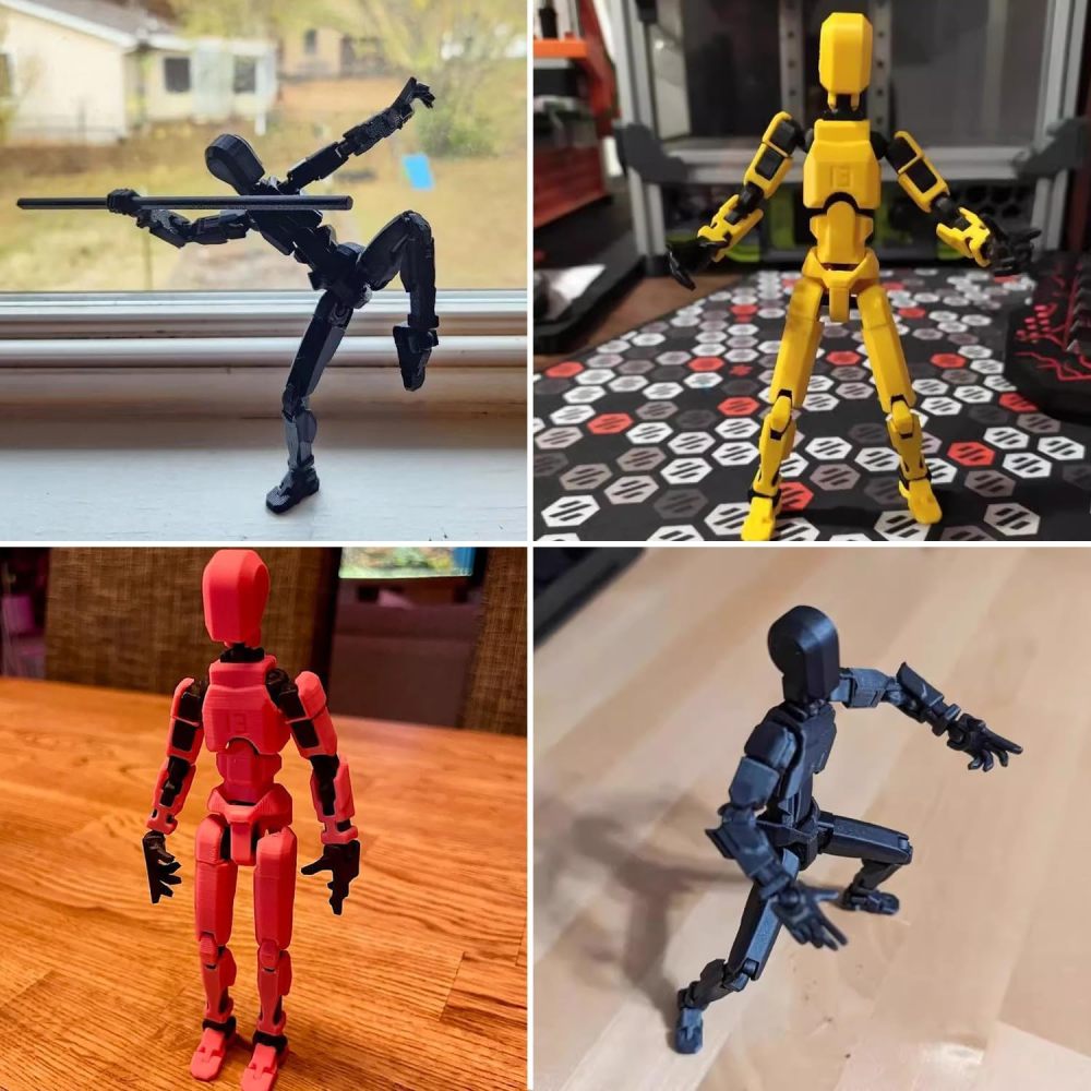 T13 Robot Action Figure - 3D Printed Multi-Jointed Movable Action Figure
