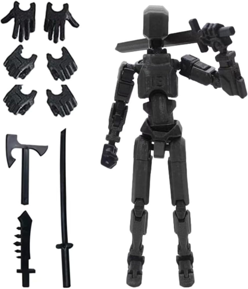 T13 Robot Action Figure - 3D Printed Multi-Jointed Movable Action Figure