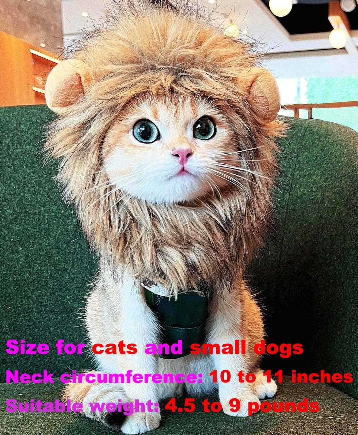 Lion Mane Wig for Cat Costume Pet