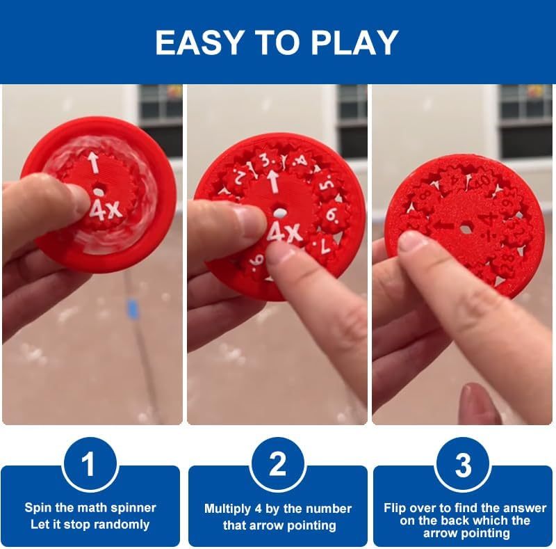 Math Fidget Spinners - Educational Math Fact Fidget Spinners