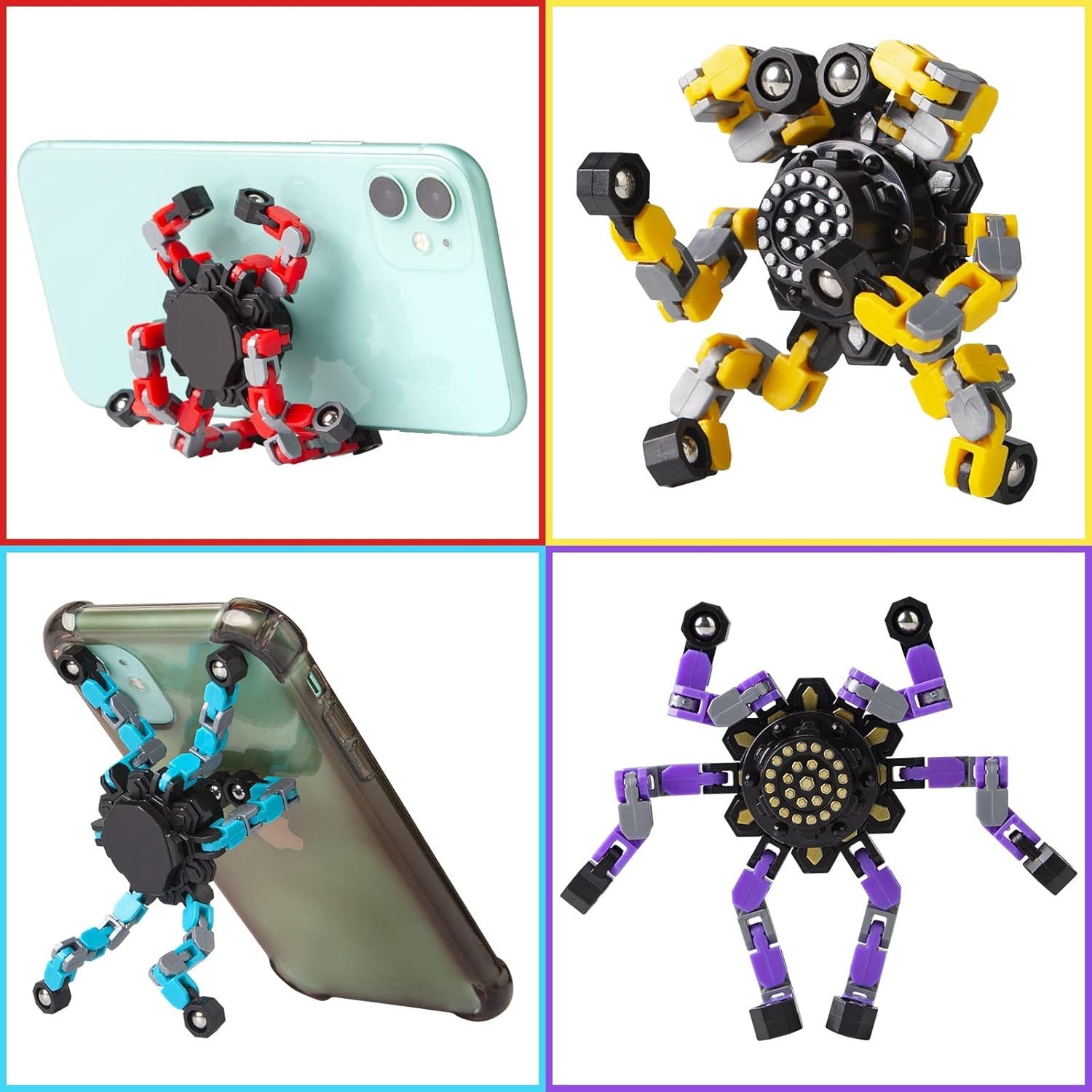 Transformable Fidget Spinners - 4 Pcs Set