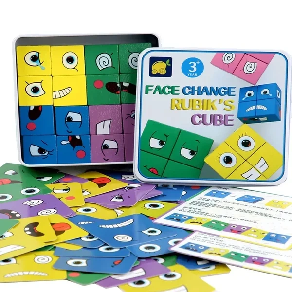 🔥HOT SALE 49% OFF🔥3D expression change face building blocks toy, parent-child interactive game（Free Shipping）