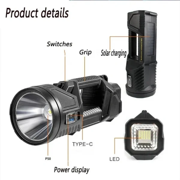 🔥New German Waterproof Spot Lights Handheld Large searchlight (Free Shipping)