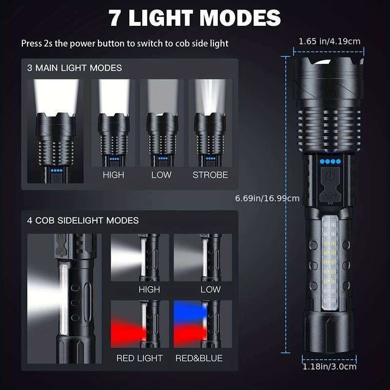 🔥HOT SALE 49% OFF🔥2024 New Upgraded A70 Tactical LED Flashlight（Free Shipping）