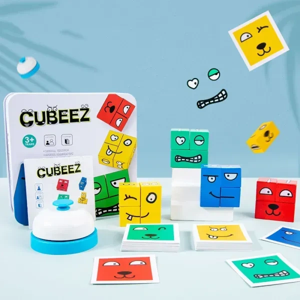 🔥HOT SALE 49% OFF🔥3D expression change face building blocks toy, parent-child interactive game（Free Shipping）