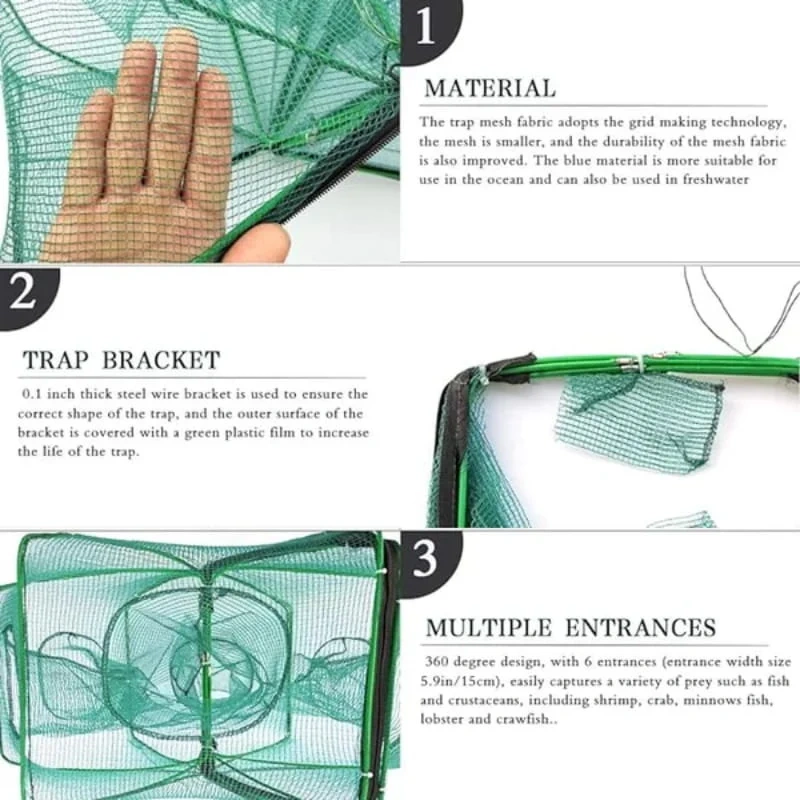 🎁Hot Sale🎁48% OFF - Auto-Foldable Strengthened Fishing Trap Net（Free Shipping）