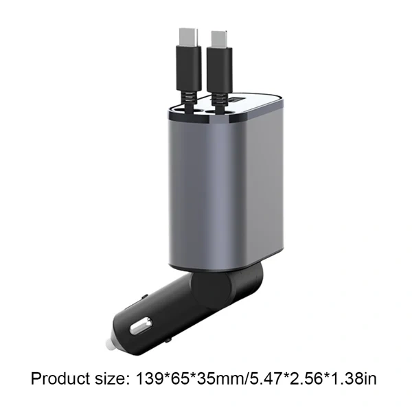 ⏰Last Day Promotion 50% Off - Fast Charge Retractable Car Charger (Fits all vehicles and all phones✨)