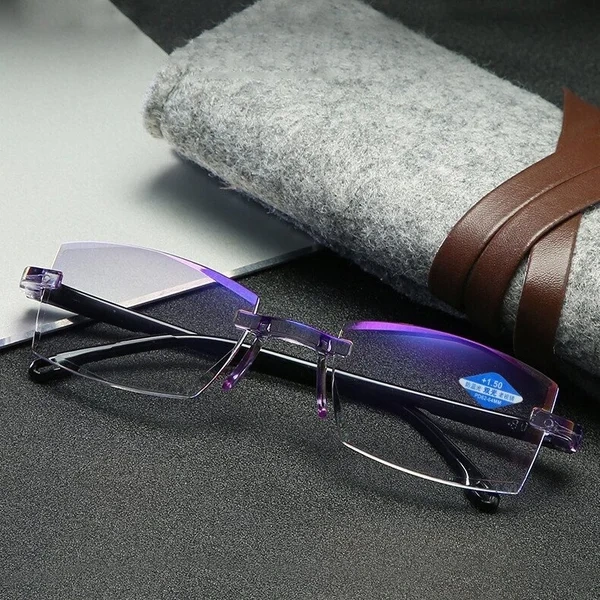 LAST DAY 48% OFF🔥 2024 New Sapphire high hardness anti-blue progressive Far And Near Dual-Use Reading Glasses