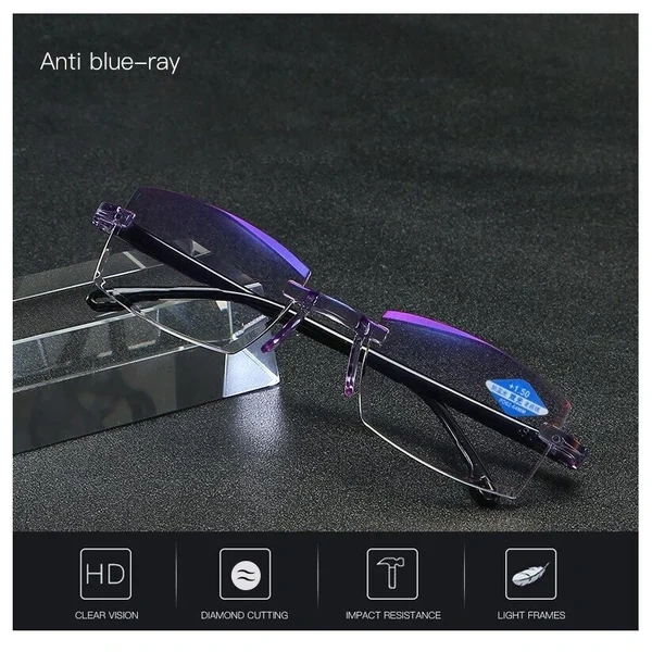 LAST DAY 48% OFF🔥 2024 New Sapphire high hardness anti-blue progressive Far And Near Dual-Use Reading Glasses