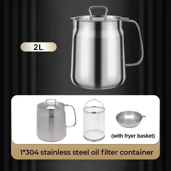 49% OFF🔥🔥2-in-1 304 Stainless Steel Multifunctional Oil Strainer Pot（Free Shipping）