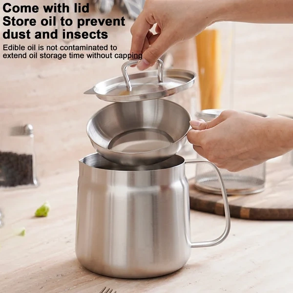 49% OFF🔥🔥2-in-1 304 Stainless Steel Multifunctional Oil Strainer Pot（Free Shipping）
