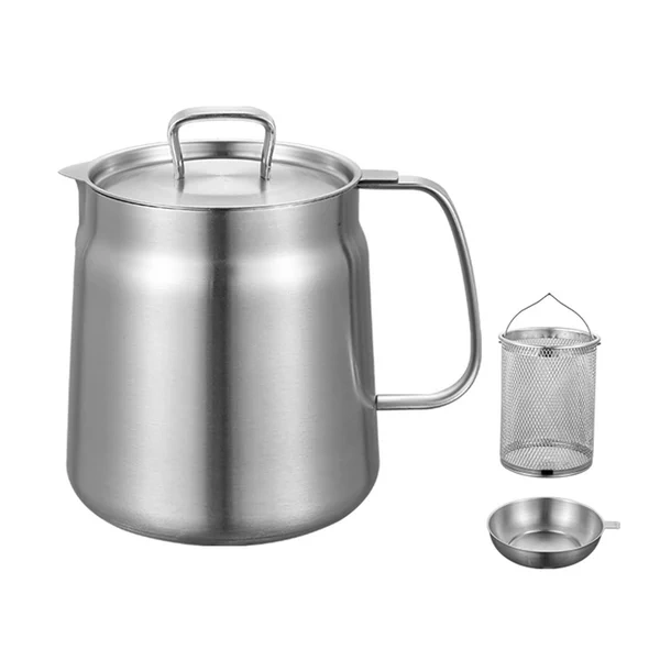 49% OFF🔥🔥2-in-1 304 Stainless Steel Multifunctional Oil Strainer Pot（Free Shipping）