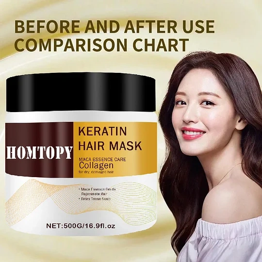 Nuts Oil Collagen Hair Mask Repair Dry Organic Gum Keratin Hair Mask