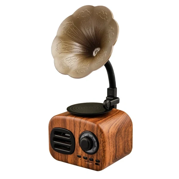 ❤️48%OFF-Retro Wooden Phonograph Bluetooth Speaker