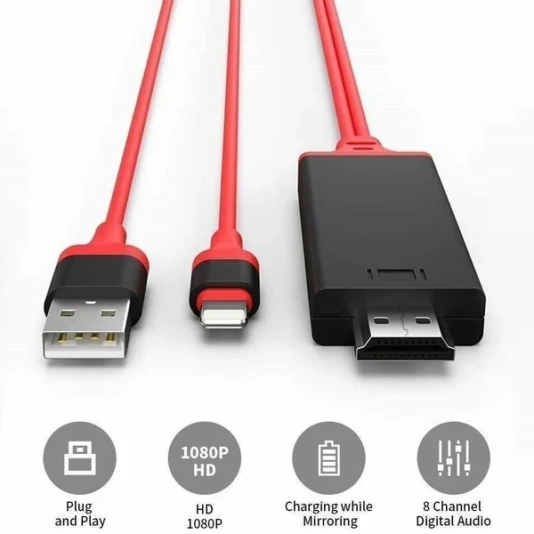 🔥BIG SALE - 49% OFF🔥 1080P No Lagging HDMI TV Cable 📺📺No network required for screen casting