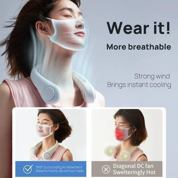 🎧 49% OFF - 2024 New Portable Neck Fan❤