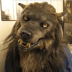 Black werewolf mask