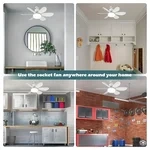 🔥Summer Sale 49% OFF🔥 Bright Cool Ceiling Socket Fan & Light with Remote Control（Buy 2 Free Shipping）