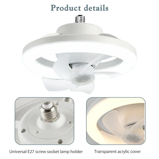 🔥 2-in-1 360 ° Rotating Ceiling Fan Light With Remote Control 😍（BUY 2 FREE SHIPPING）