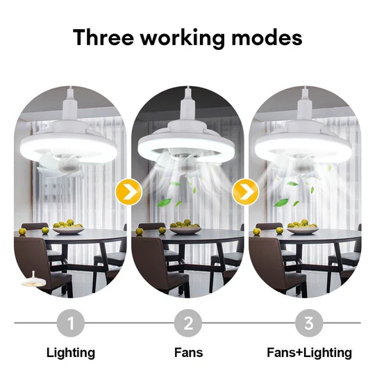 🔥 2-in-1 360 ° Rotating Ceiling Fan Light With Remote Control 😍（BUY 2 FREE SHIPPING）
