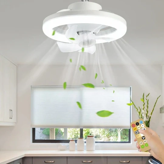 🔥 2-in-1 360 ° Rotating Ceiling Fan Light With Remote Control 😍（BUY 2 FREE SHIPPING）