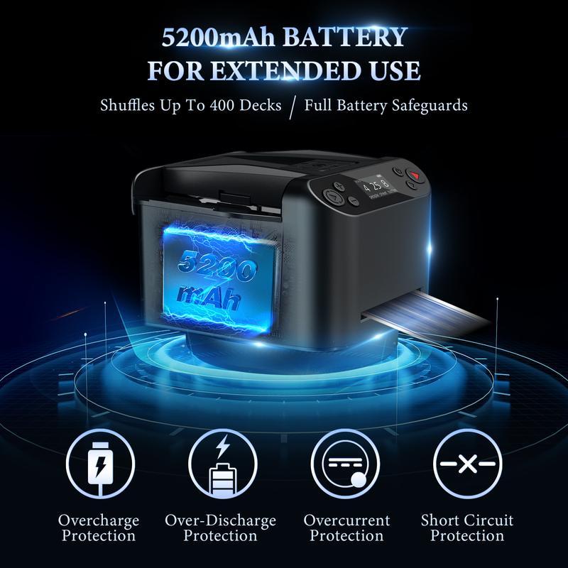 🔥2024 Hot Sale🔥Automatic Card Dispenser and Shuffler, 360° Rotating 2 Decks Card Dispenser（Free Shipping）