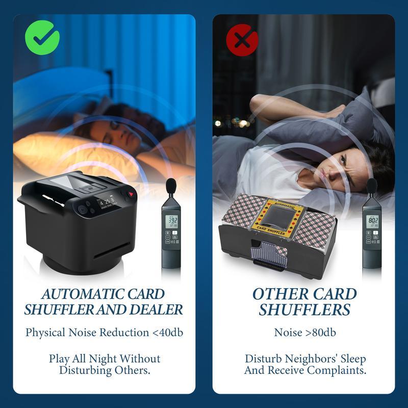 🔥2024 Hot Sale🔥Automatic Card Dispenser and Shuffler, 360° Rotating 2 Decks Card Dispenser（Free Shipping）
