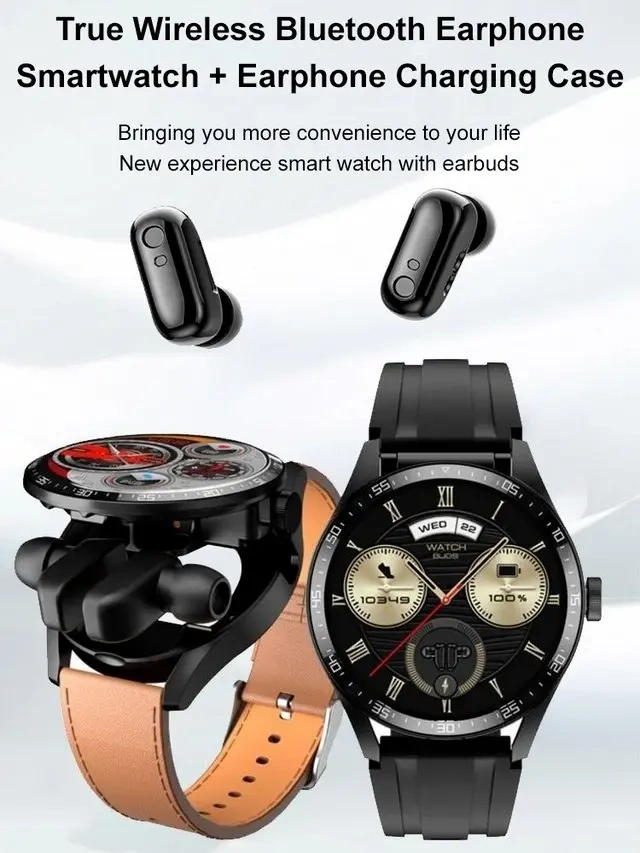 ⌚HW Watch Buds Smart Watch, Earphones and Smart Watch 2-in-1