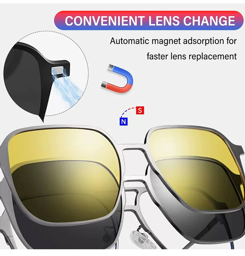 New 3 in 1 Polarized Sunglasses