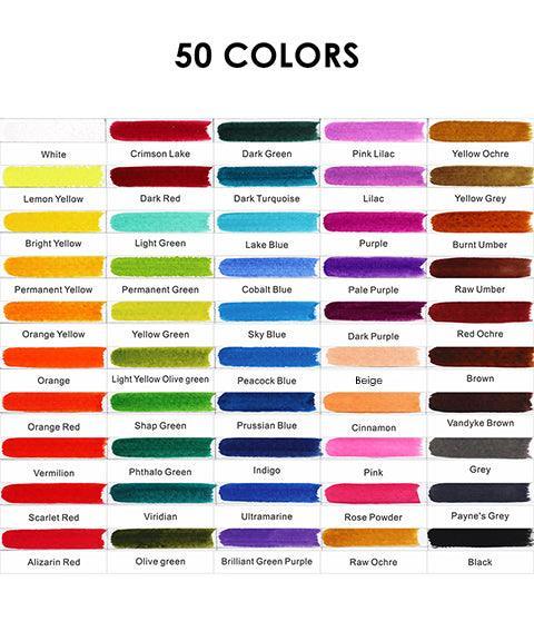 Watercolor Set Of 50 With Brush